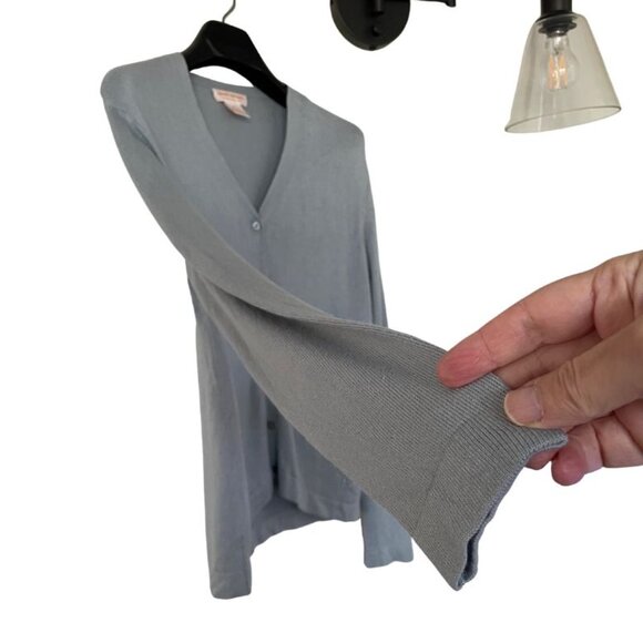 Vintage Brooks Brothers Blue Cardigan Button Down Silk Blend Size M Preppy - Picture 5 of 7